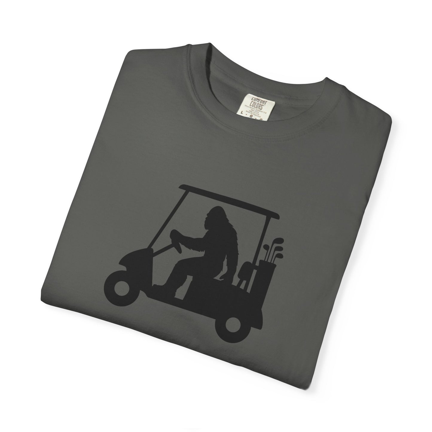 Garment-Dyed T-shirt - Big Foot Golf Cart Design