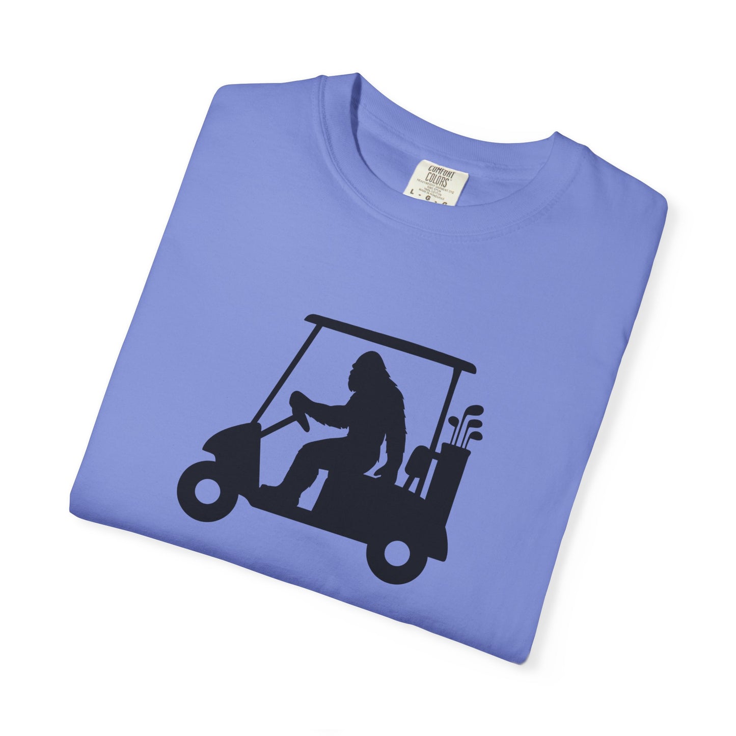 Garment-Dyed T-shirt - Big Foot Golf Cart Design