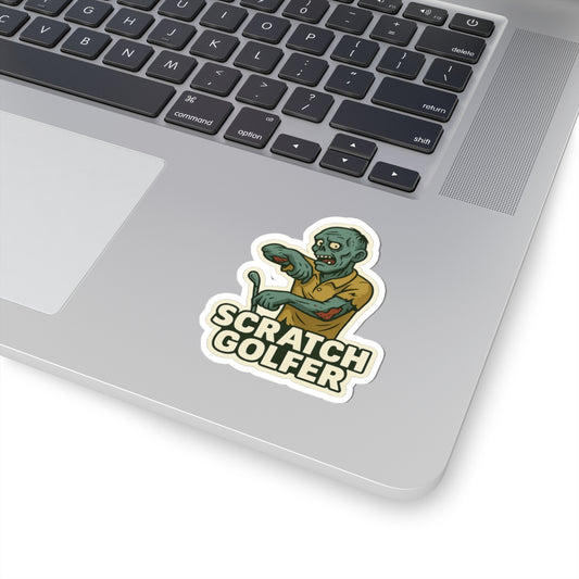 Stickers - Funny Scratch Golfer vs. Zombie Play on Words