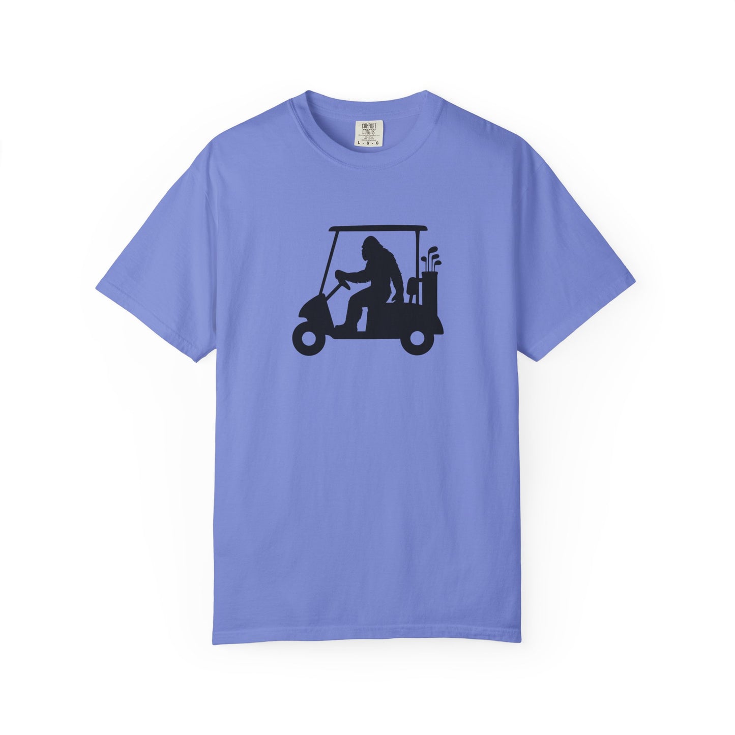 Garment-Dyed T-shirt - Big Foot Golf Cart Design