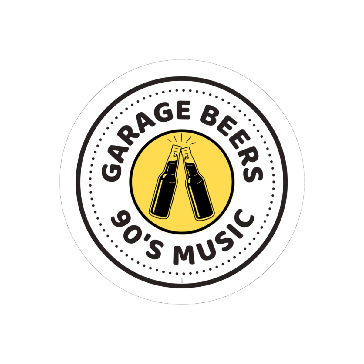 Stickers - Garage Beers and 90's Music Design Kiss-Cut Stickers