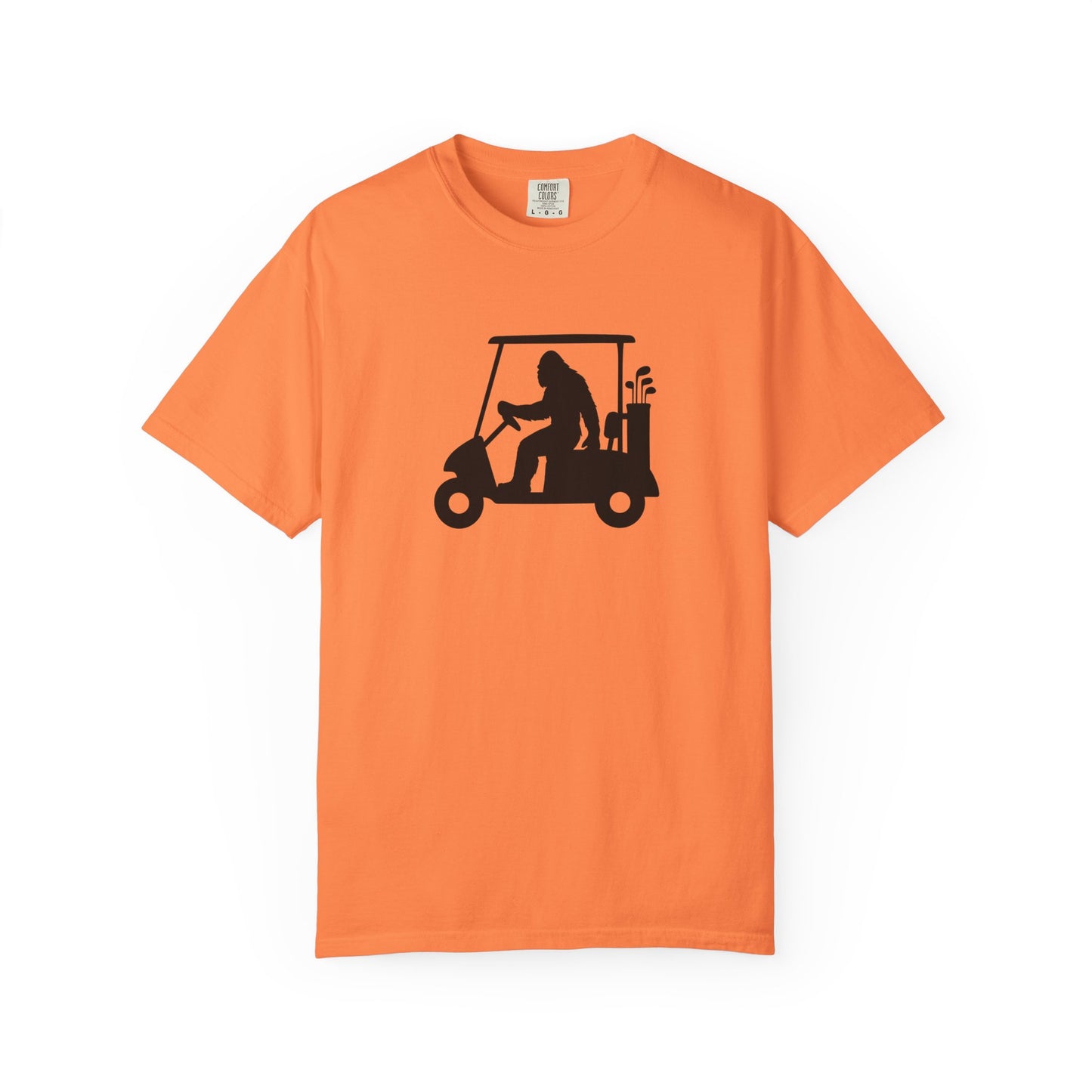 Garment-Dyed T-shirt - Big Foot Golf Cart Design