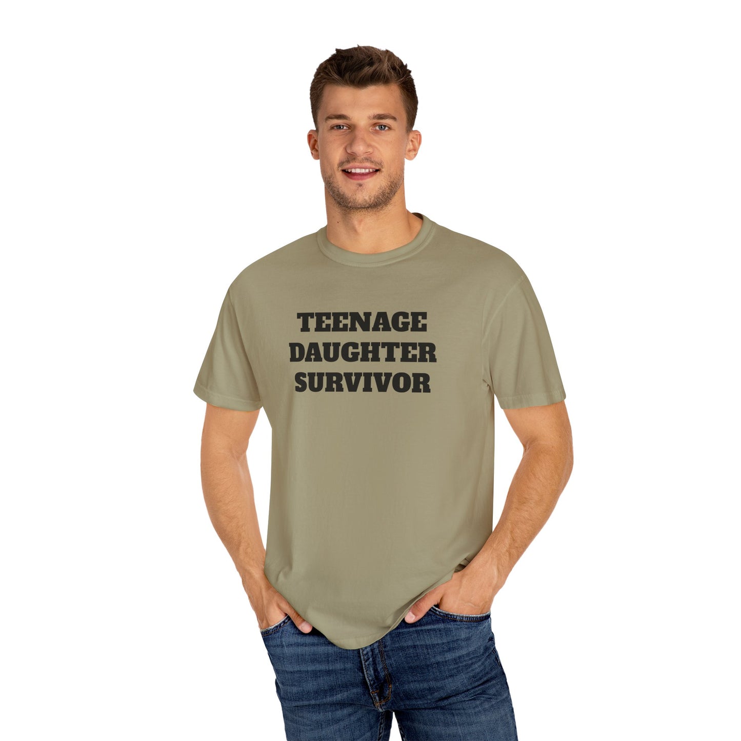 Teenage Daughter Survivor T-Shirt, Humor Tee for Parents, Funny Gift for Moms and Dads, Casual Wear, Parenting Gift, Family Humor Apparel