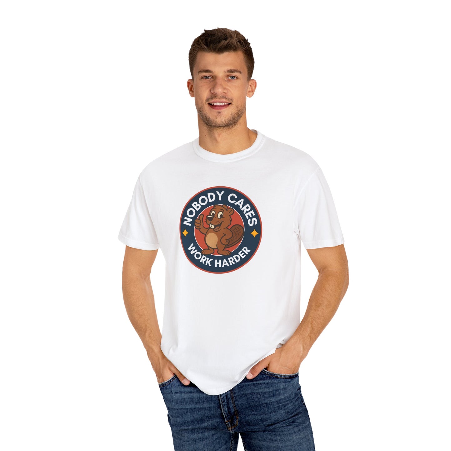 Playful Squirrel Motivation T-Shirt - Casual Tee for Fun Vibes, Gift for Friends, Work Harder Reminder, Birthday Gift, Humor Shirt