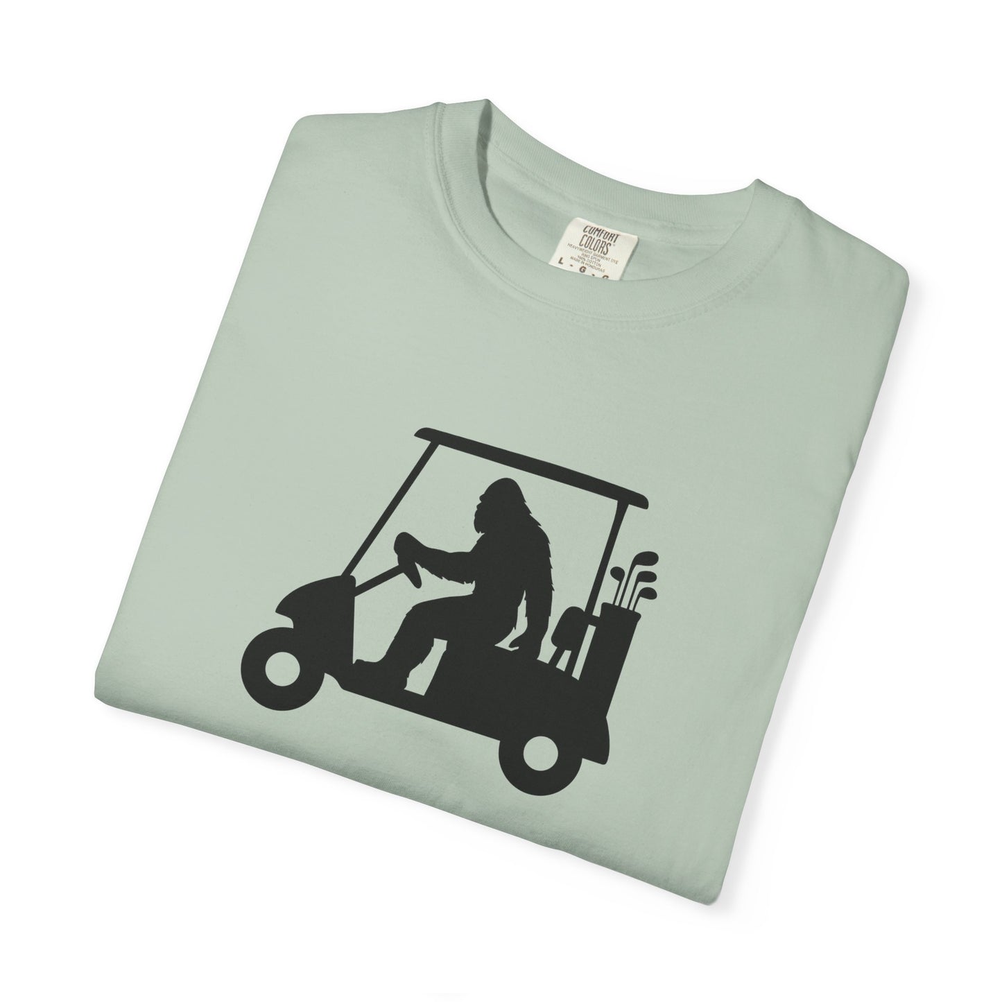 Garment-Dyed T-shirt - Big Foot Golf Cart Design
