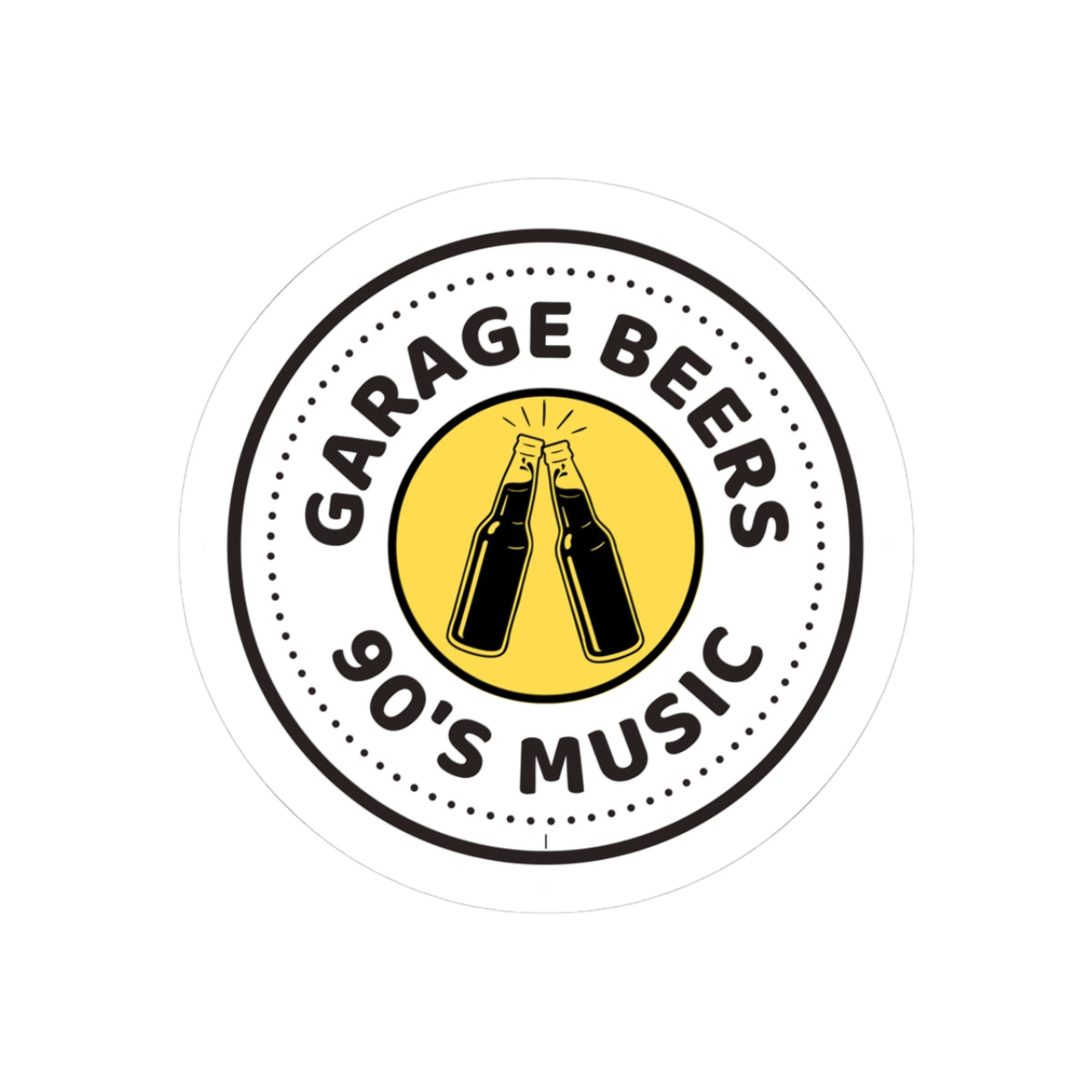 Stickers - Garage Beers and 90's Music Design Kiss-Cut Stickers
