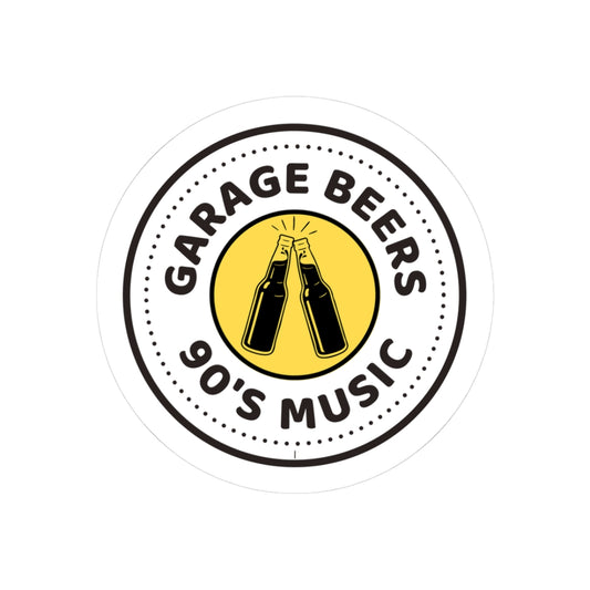 Stickers - Garage Beers and 90's Music Design Kiss-Cut Stickers