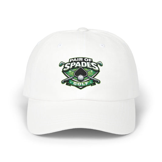 Pair of Spades Golf Dad Cap — Embroidered Golf Logo Hat for Golfers