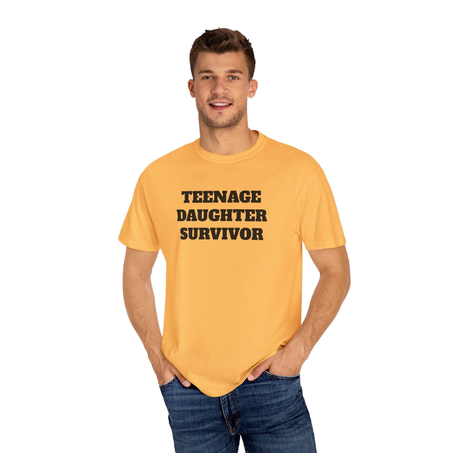Teenage Daughter Survivor T-Shirt, Humor Tee for Parents, Funny Gift for Moms and Dads, Casual Wear, Parenting Gift, Family Humor Apparel