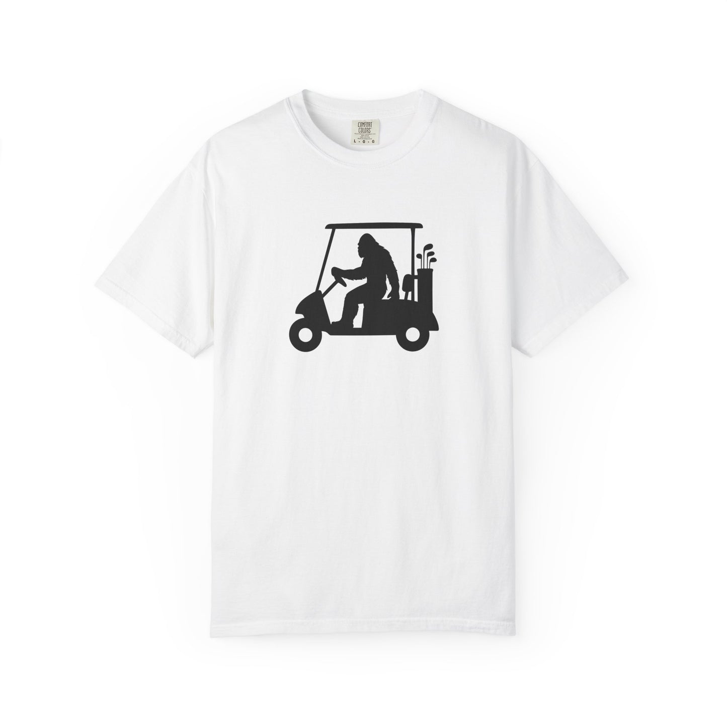 Garment-Dyed T-shirt - Big Foot Golf Cart Design
