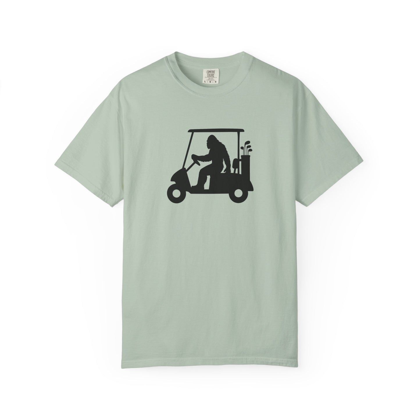 Garment-Dyed T-shirt - Big Foot Golf Cart Design