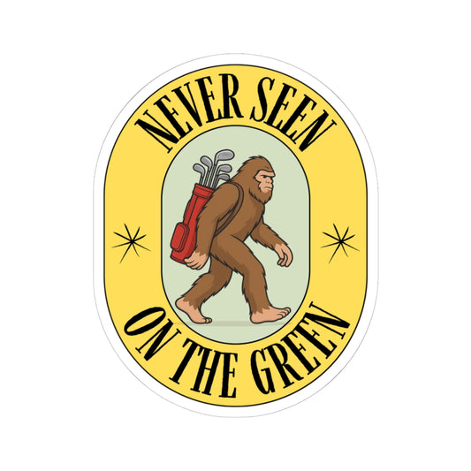 Funny Bigfoot Golf Kiss-Cut Stickers
