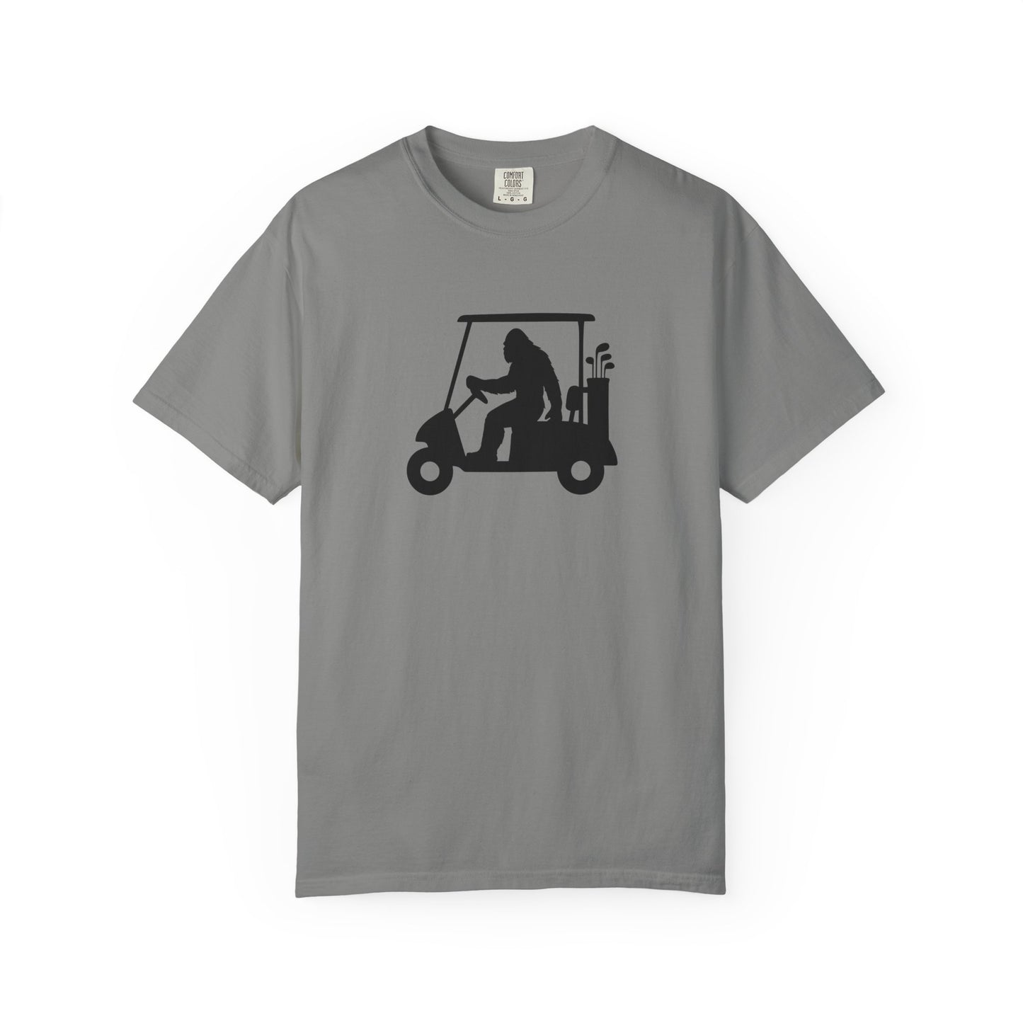 Garment-Dyed T-shirt - Big Foot Golf Cart Design