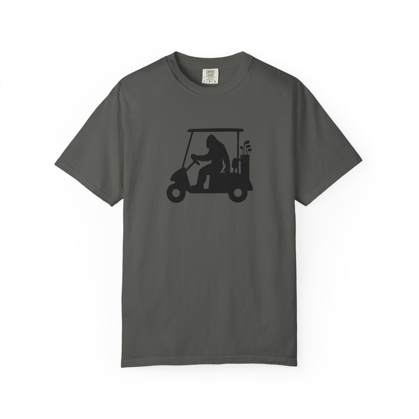 Garment-Dyed T-shirt - Big Foot Golf Cart Design