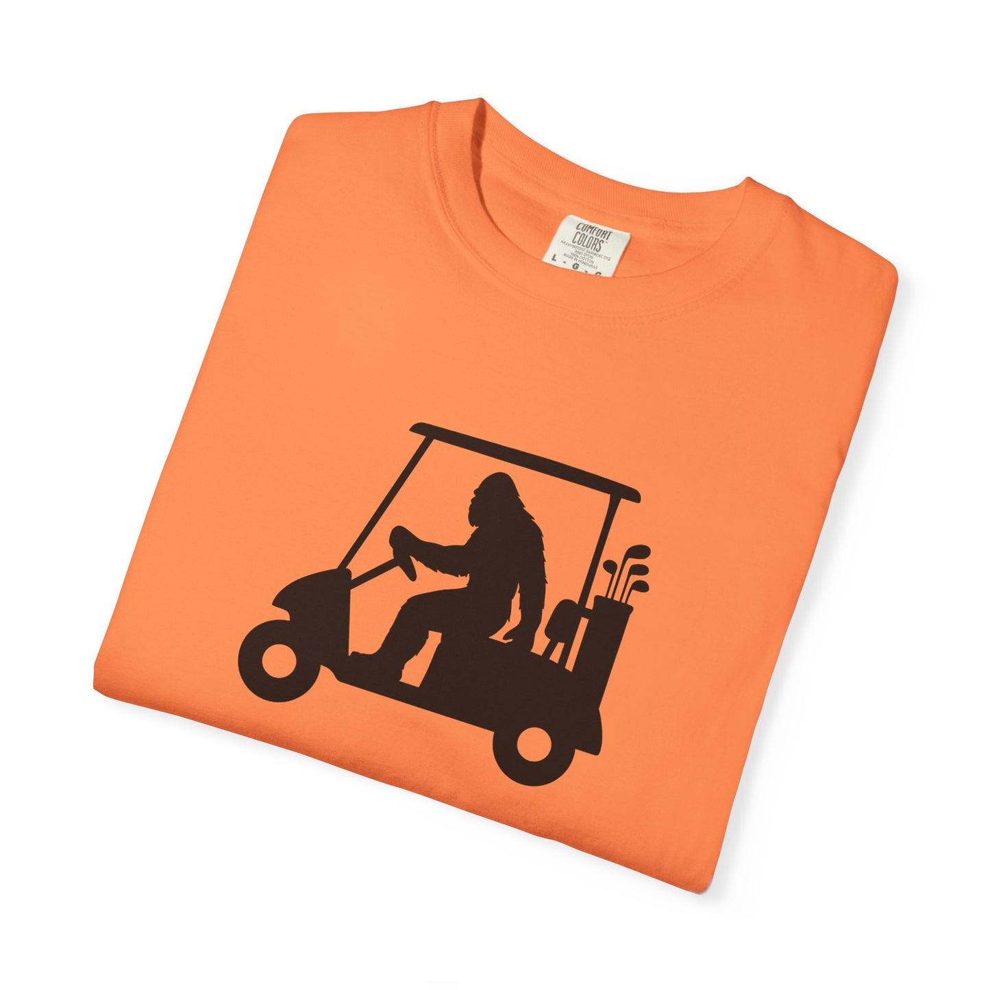 Garment-Dyed T-shirt - Big Foot Golf Cart Design