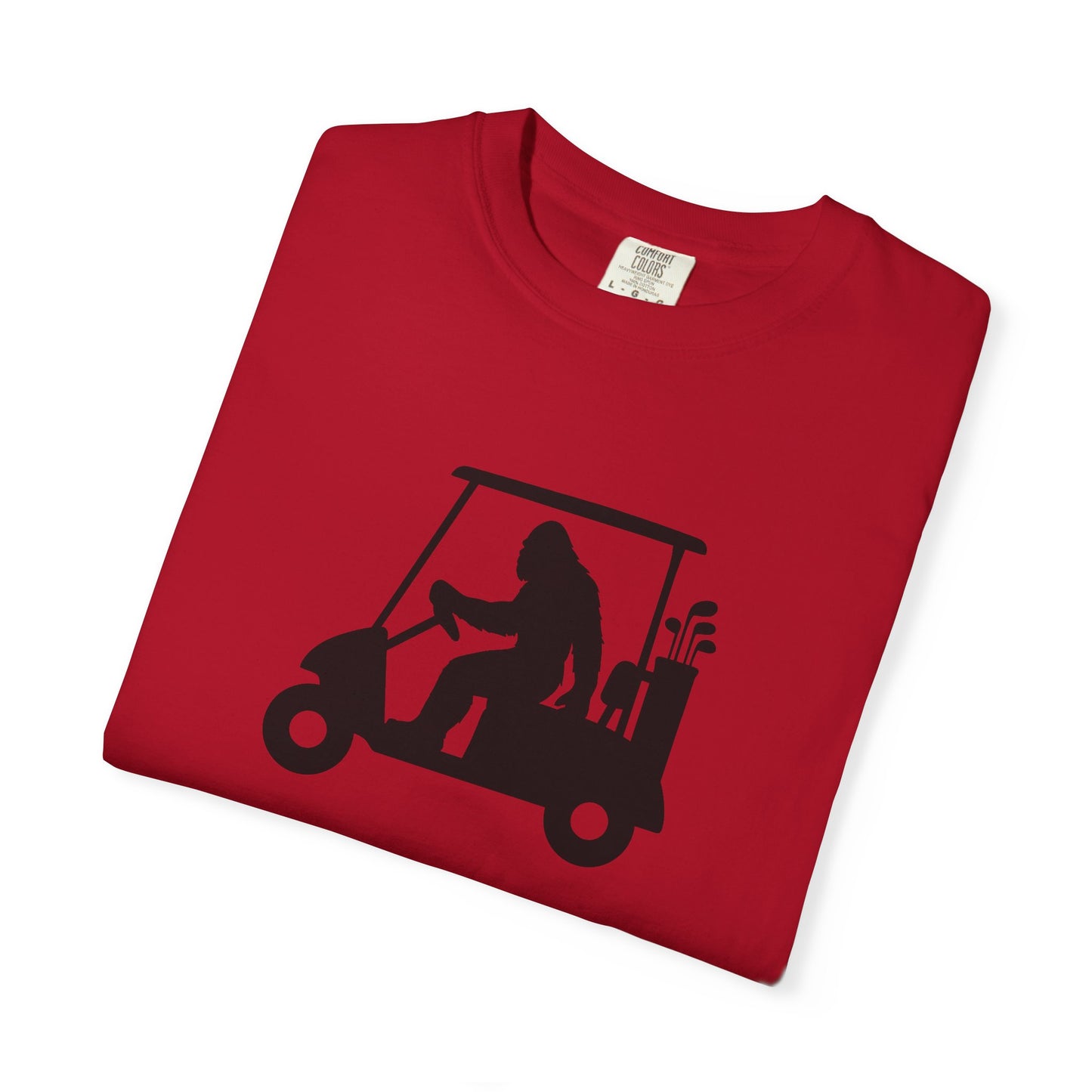 Garment-Dyed T-shirt - Big Foot Golf Cart Design