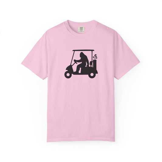 Garment-Dyed T-shirt - Big Foot Golf Cart Design