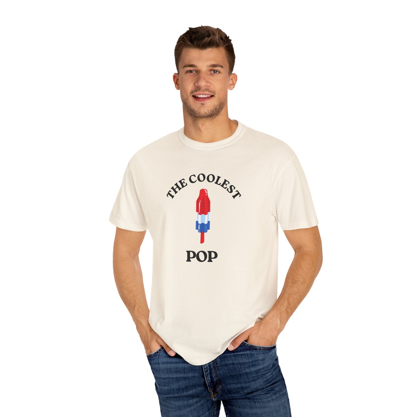 Coolest Pop T-Shirt, Fun Summer Tee, Unisex Graphic Tee, Ice Cream Lover Gift, Beach Party Shirt, Creative Summer Apparel