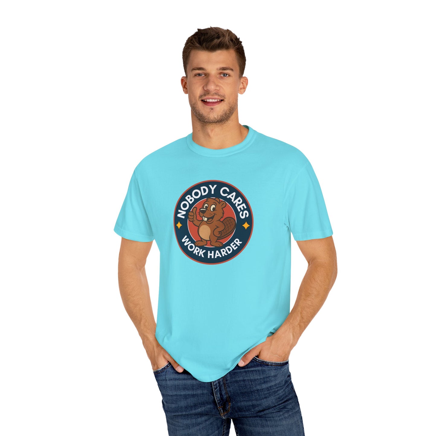 Playful Squirrel Motivation T-Shirt - Casual Tee for Fun Vibes, Gift for Friends, Work Harder Reminder, Birthday Gift, Humor Shirt