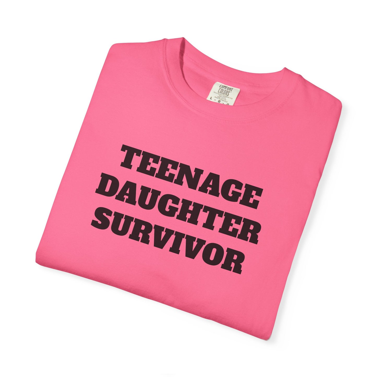 Teenage Daughter Survivor T-Shirt, Humor Tee for Parents, Funny Gift for Moms and Dads, Casual Wear, Parenting Gift, Family Humor Apparel