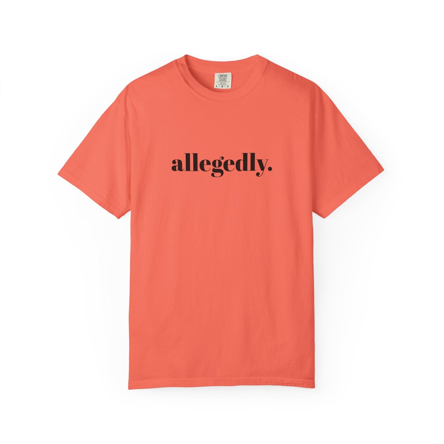 Trendy Allegedly T-Shirt, Funny Gift for Friends, Casual Wear, Statement Shirt, Unisex Apparel for Everyday Style