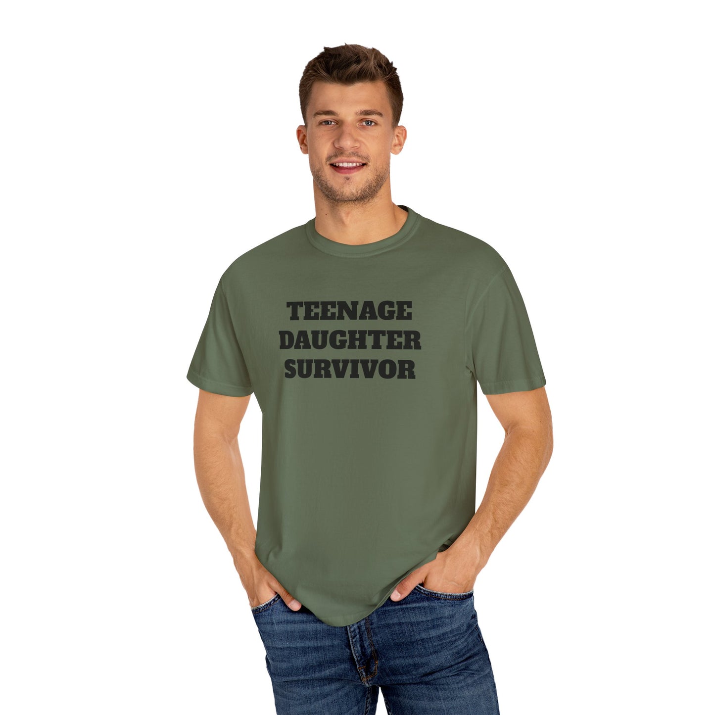 Teenage Daughter Survivor T-Shirt, Humor Tee for Parents, Funny Gift for Moms and Dads, Casual Wear, Parenting Gift, Family Humor Apparel
