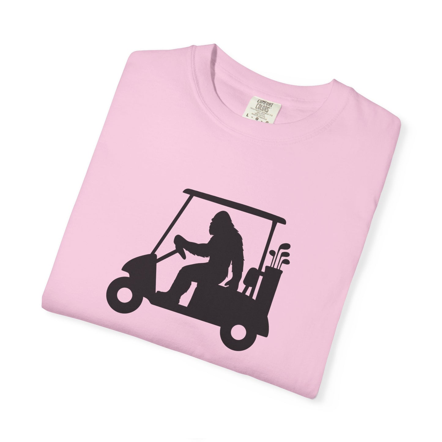 Garment-Dyed T-shirt - Big Foot Golf Cart Design