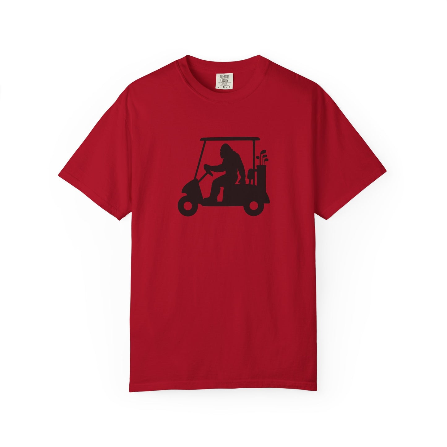 Garment-Dyed T-shirt - Big Foot Golf Cart Design
