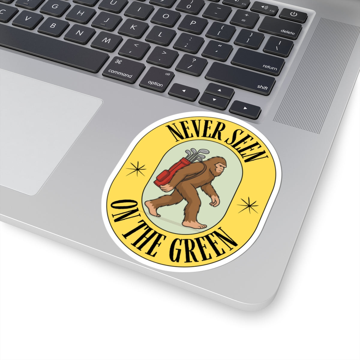 Funny Bigfoot Golf Kiss-Cut Stickers