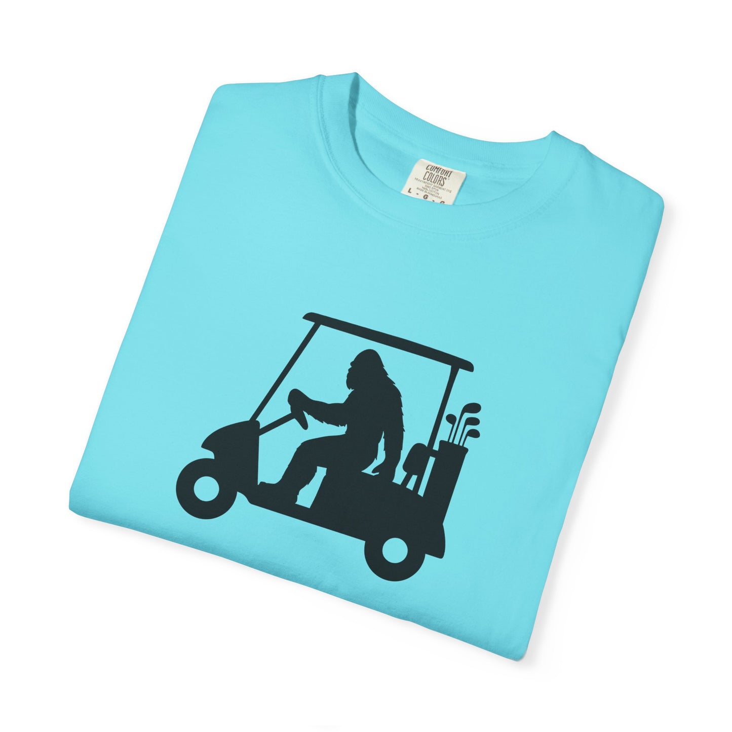 Garment-Dyed T-shirt - Big Foot Golf Cart Design