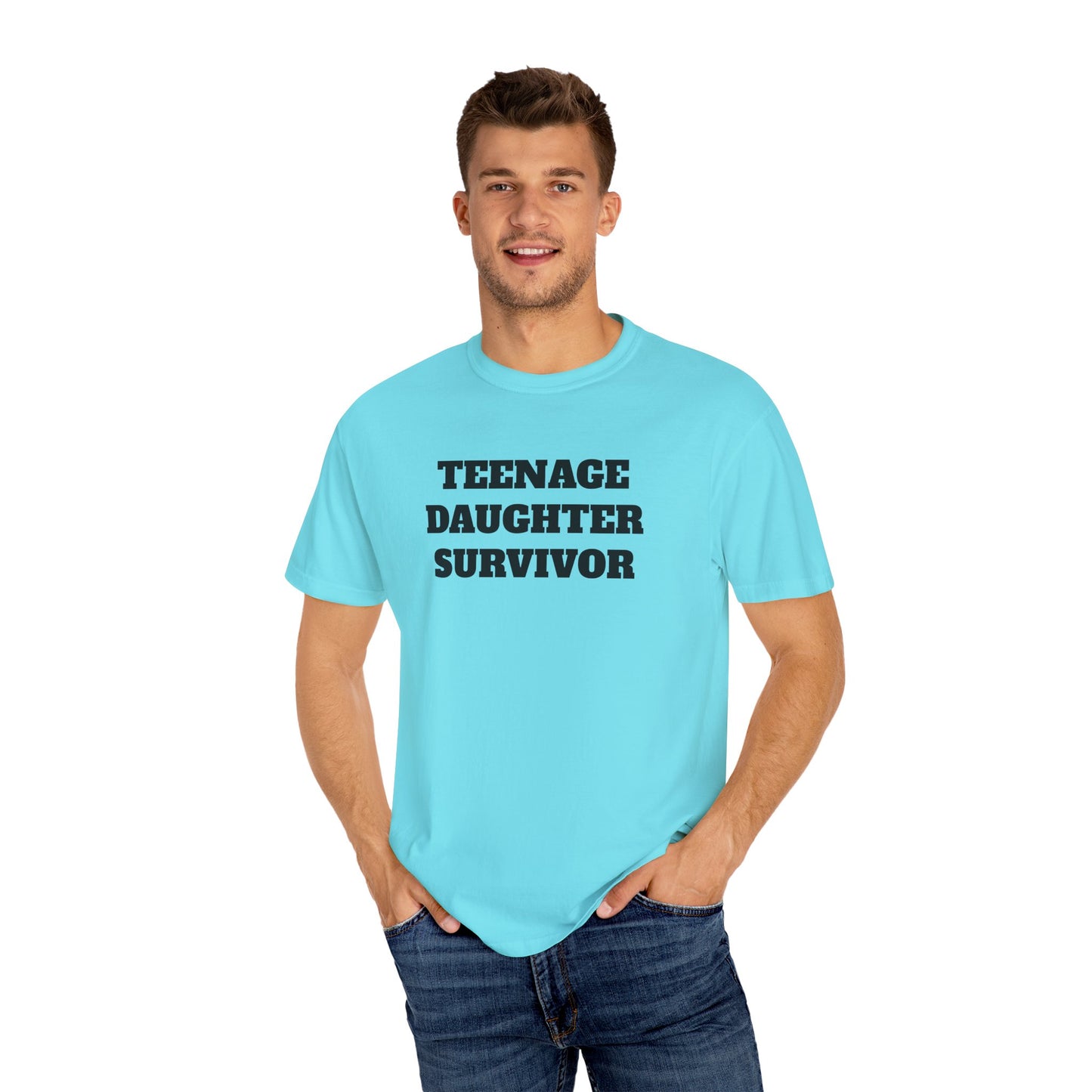 Teenage Daughter Survivor T-Shirt, Humor Tee for Parents, Funny Gift for Moms and Dads, Casual Wear, Parenting Gift, Family Humor Apparel