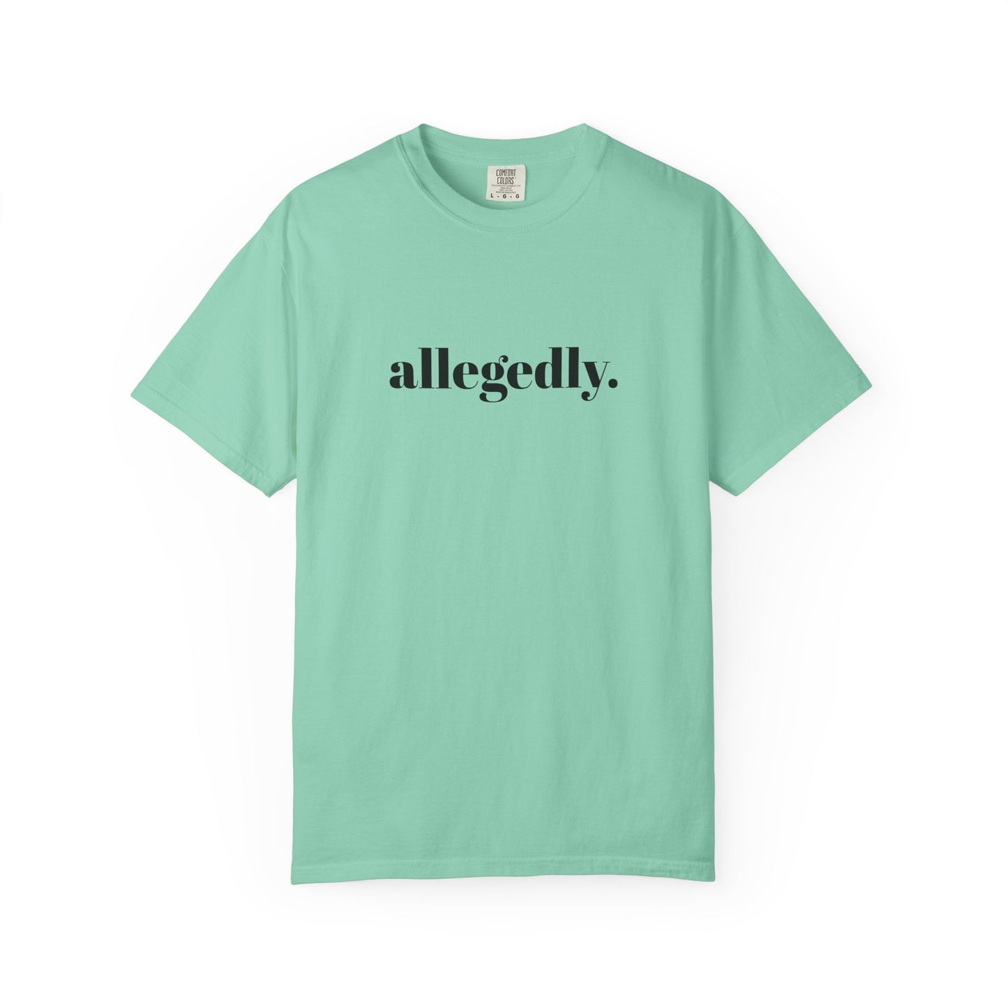Trendy Allegedly T-Shirt, Funny Gift for Friends, Casual Wear, Statement Shirt, Unisex Apparel for Everyday Style
