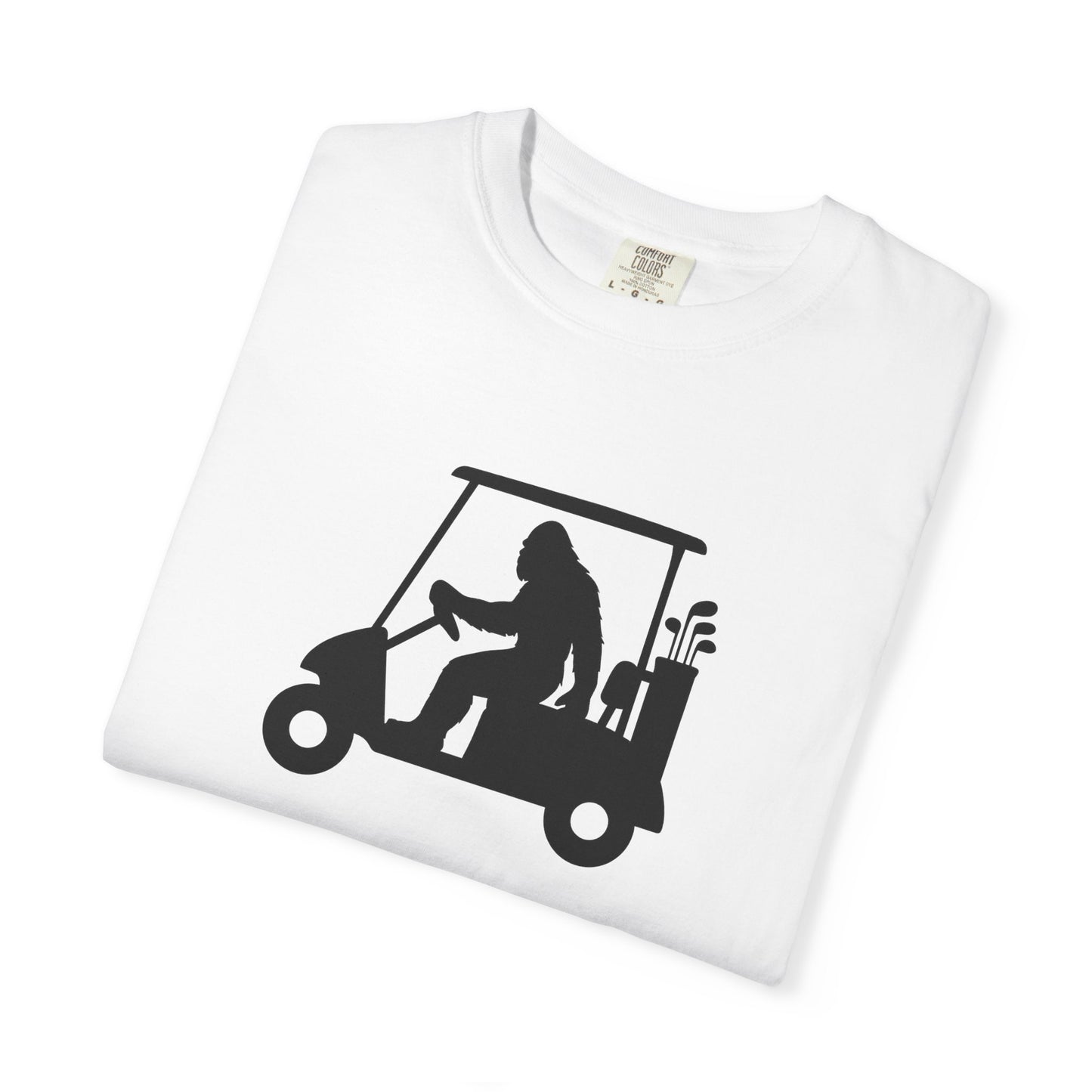 Garment-Dyed T-shirt - Big Foot Golf Cart Design