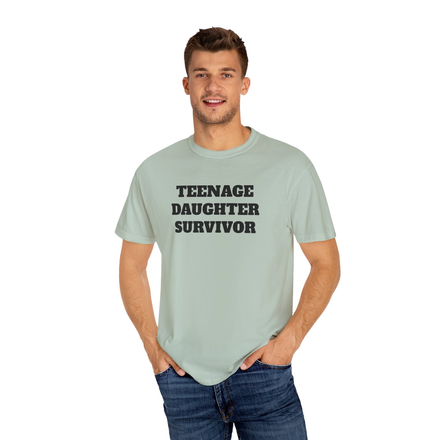 Teenage Daughter Survivor T-Shirt, Humor Tee for Parents, Funny Gift for Moms and Dads, Casual Wear, Parenting Gift, Family Humor Apparel