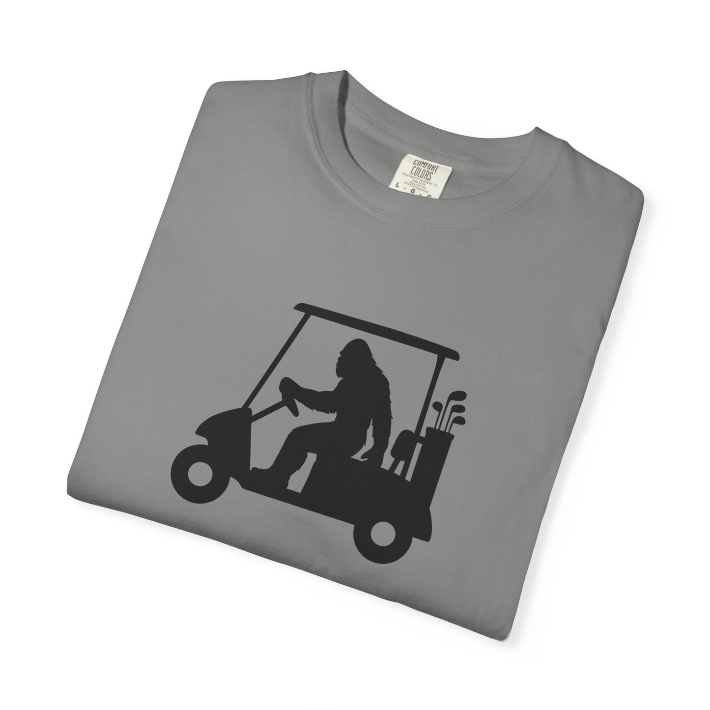 Garment-Dyed T-shirt - Big Foot Golf Cart Design