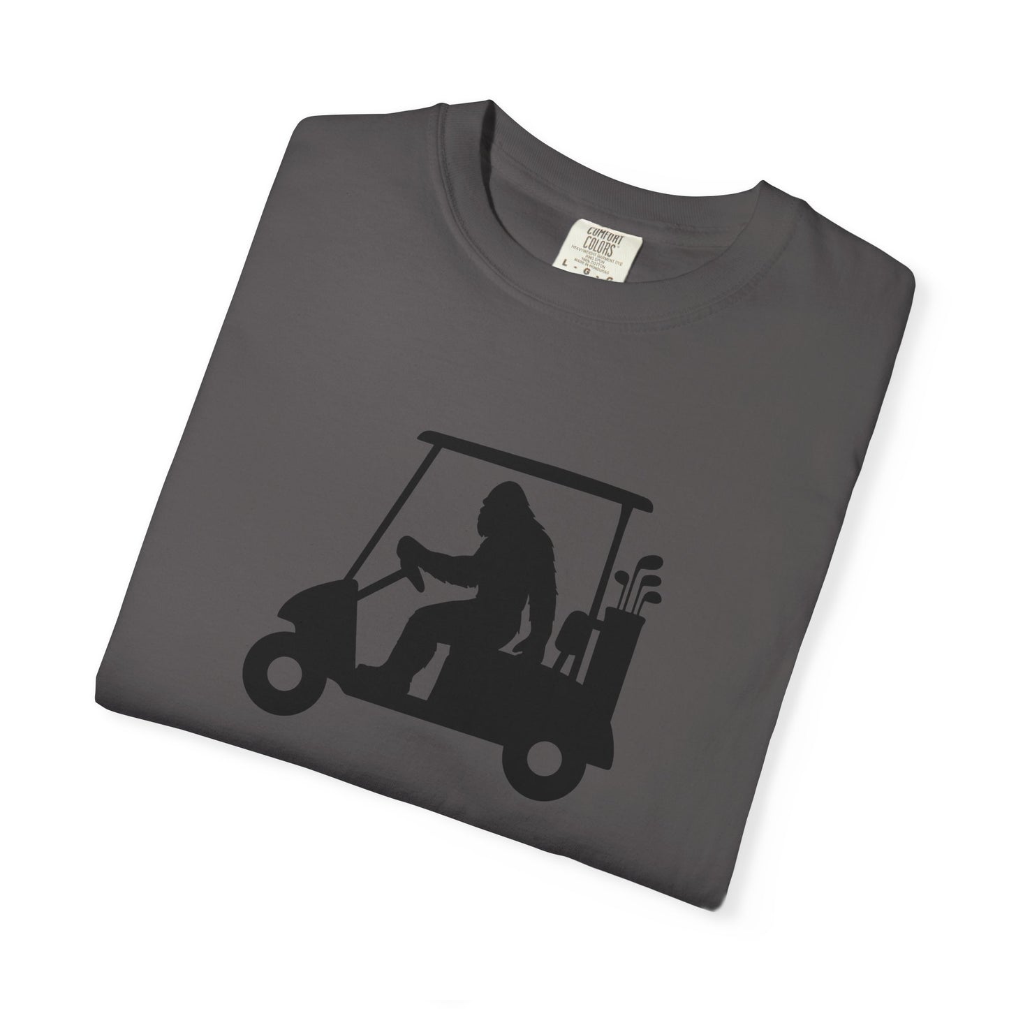 Garment-Dyed T-shirt - Big Foot Golf Cart Design