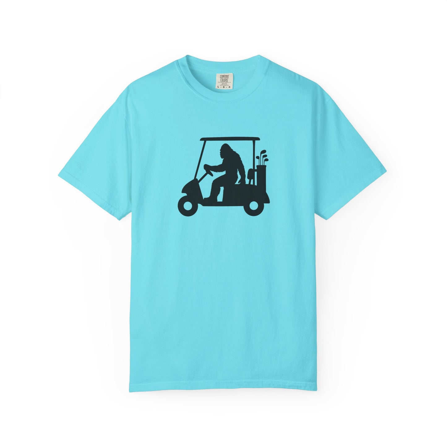 Garment-Dyed T-shirt - Big Foot Golf Cart Design