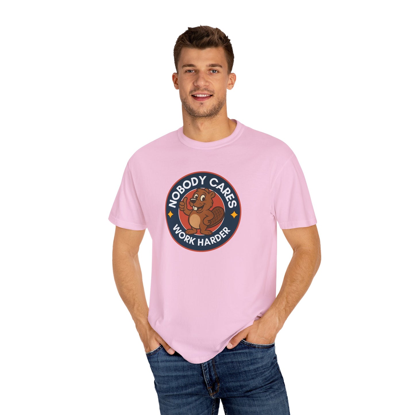 Playful Squirrel Motivation T-Shirt - Casual Tee for Fun Vibes, Gift for Friends, Work Harder Reminder, Birthday Gift, Humor Shirt