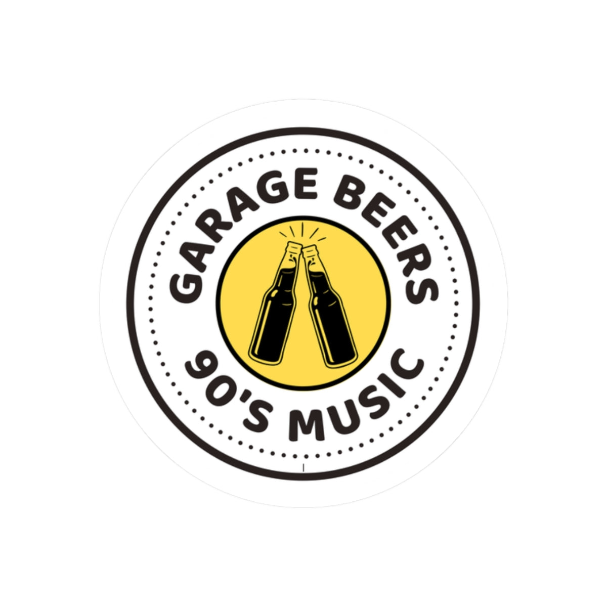 Stickers - Garage Beers and 90's Music Design Kiss-Cut Stickers