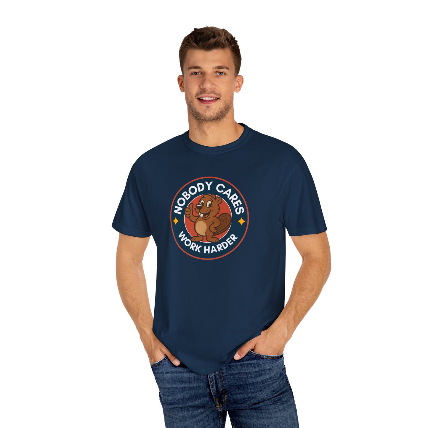 Playful Squirrel Motivation T-Shirt - Casual Tee for Fun Vibes, Gift for Friends, Work Harder Reminder, Birthday Gift, Humor Shirt