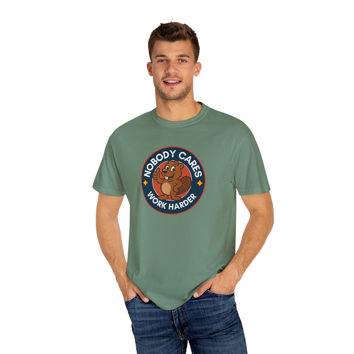 Playful Squirrel Motivation T-Shirt - Casual Tee for Fun Vibes, Gift for Friends, Work Harder Reminder, Birthday Gift, Humor Shirt